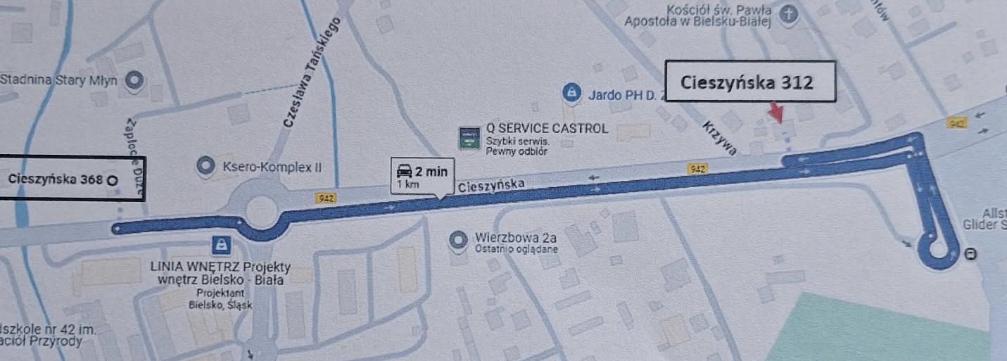 mapa dojazdu